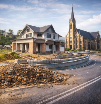 Eccah construction project site in Tanzania
